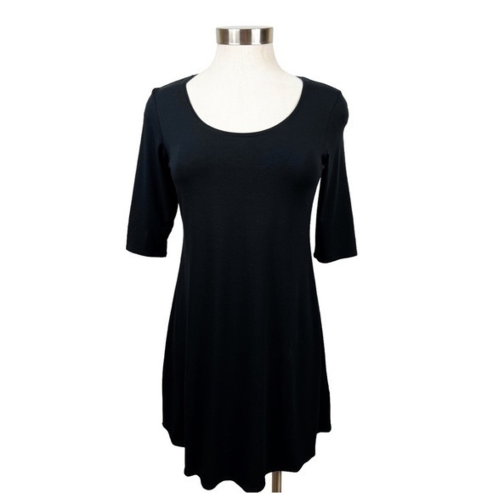 Eileen Fisher Black T-Shirt‎ Dress X-Small